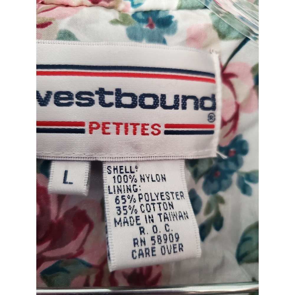 Vintage Westbound Petites Floral Windbreaker Large - Picture 10 of 10
